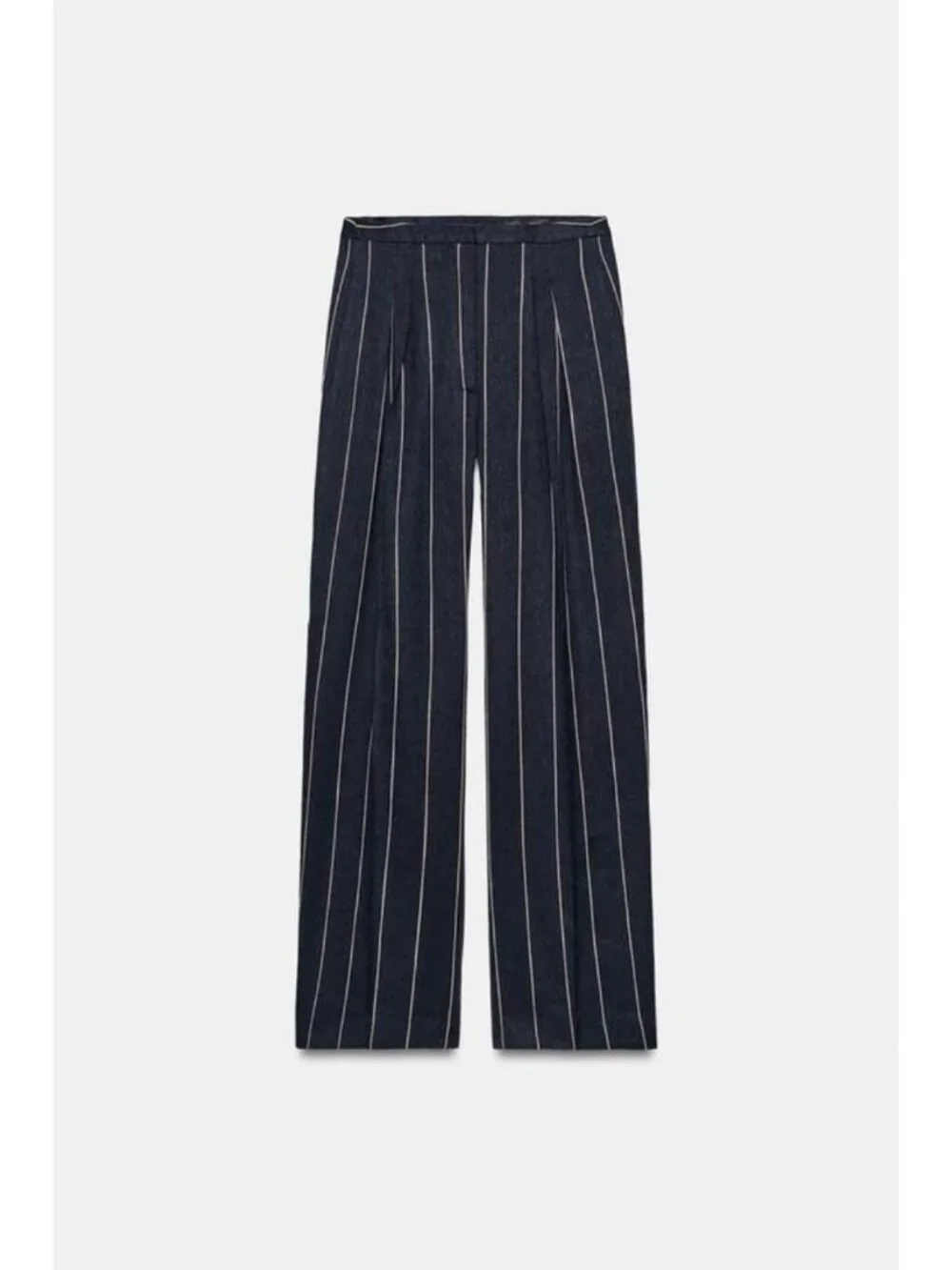 ZARA ZW COLLECTION STRIPED LINEN PANTS